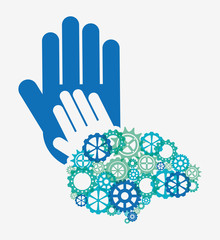 Obraz premium collaborative hands design 