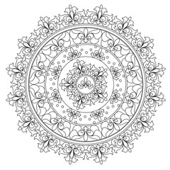 Coloring Vintage Abstraction Mandala 