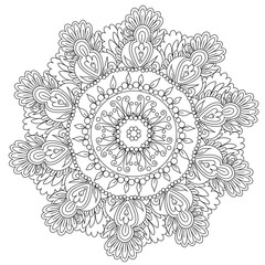 Coloring Floral Flower Mandala 