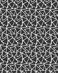 Inked overlapping triangles on black