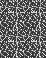 Inked overlapping triangles on black