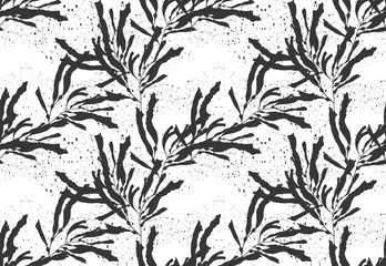 Kelp seaweed black on black texture © Zebra Finch