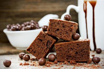 Homemade chocolate brownies