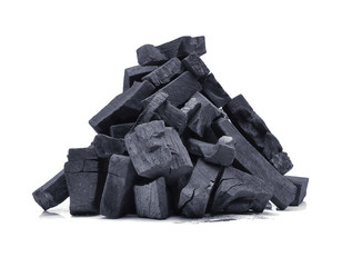 charcoal isolated on white background