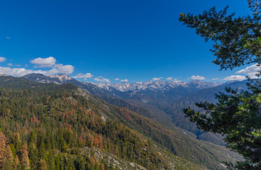 Panoramic View From Moro Rock In Sequoia National Park, California