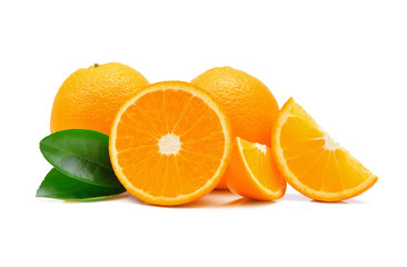 Orange fruit isolated on white background