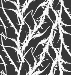 Kelp seaweed white abstract rough on black © Zebra Finch