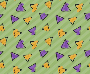 Rough triangles on green stripes