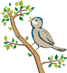 Vogel sitzend auf Ast