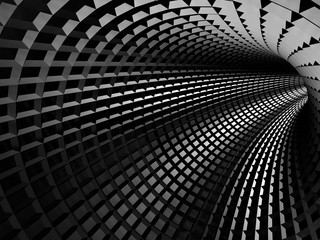 Abstract shining black hole tunnel background