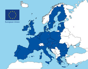Political map of the European Union