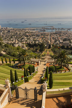 magnificent Bah-ai Gardens in Haifa in northern Israel