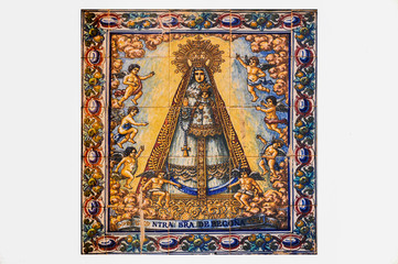 Azulejo sevillano, Virgen de Begoña, Sevilla, Andalucía, España