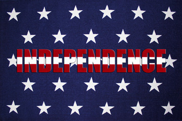 Star Background with "INDEPENDENCE" in stripes