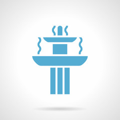 Blue fountain glyph style vector icon
