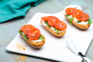 Bruschetta with cottage cheese