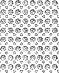 Monochrome scribbles circles on white