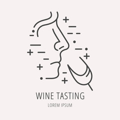 Vector Simple Logo Template Wine