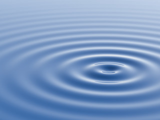 Water waves and ripples 3D rendering