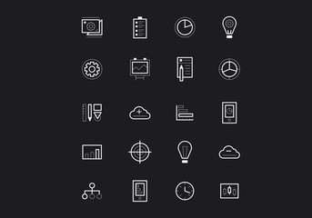 Icons design tample