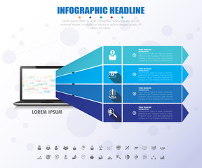 timeline infographics with icons set. vector. illustration.