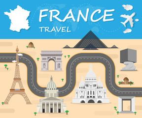 Fototapeta premium france travel Icon. travel Icon Vector. travel Icon Art. travel