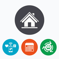 Home sign icon. Main page button. Navigation