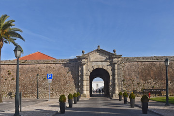Fototapeta na wymiar Strength of the coastal town of Cascais in Portugal