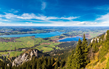 Fototapeta premium Green fields in Bavaria in Germany