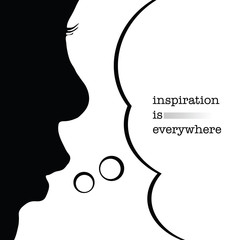 child with inspiration silhouette illustration