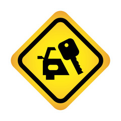 car with key  design 