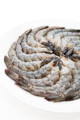 Raw fresh prawn