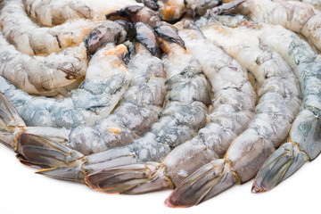 Raw fresh prawn