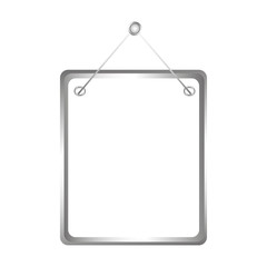 label silver hanging design 