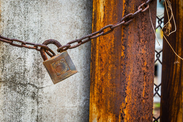 Old master key rustry in soft light