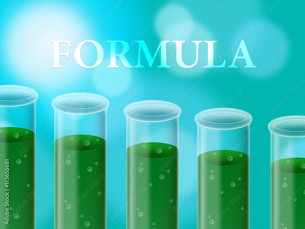 Poster formula experiment represents formulas studies and test