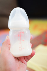 milk in bottle