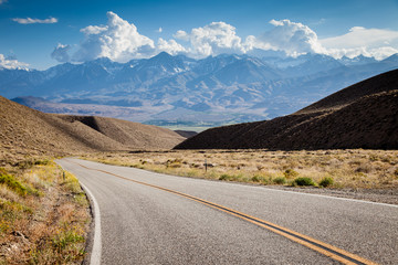 Road and mountains