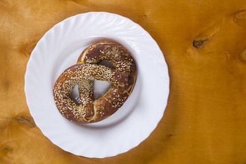 German salty pretzel