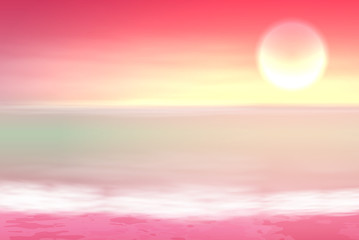 Beautiful purple sea sunset