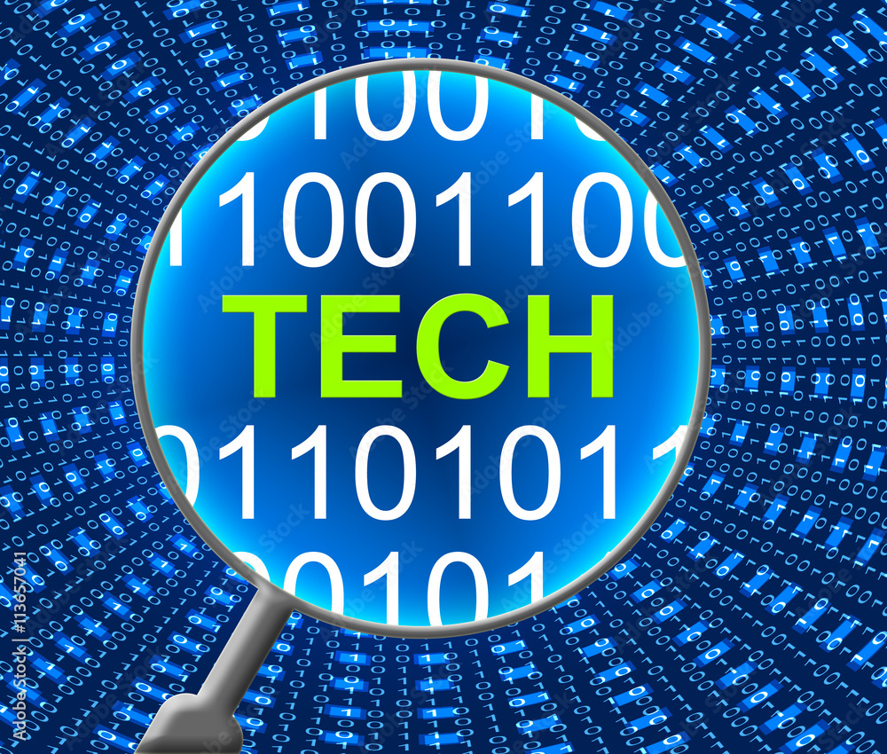 Poster computer tech means technologies www and high-tech