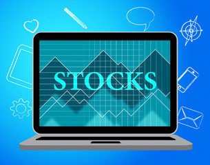 Stocks Online Indicates Searching Www And Computer