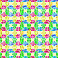 multicolor globe shapes seamless pattern