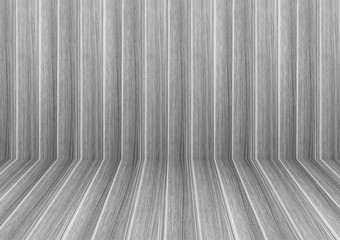 Perspective lines of black and white wooden floor