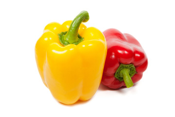 Sweet peppers isolated on white
