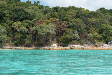 Seascape in the Andaman Sea, Tachai island ,Thailand.