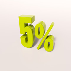 Percentage sign, 5 percent