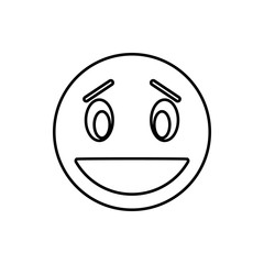 Confused emoticon icon, outline style