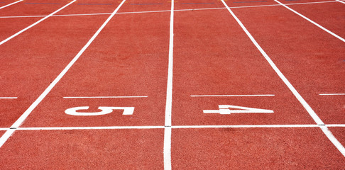 Fototapeta premium Run Track at Stadium with Number