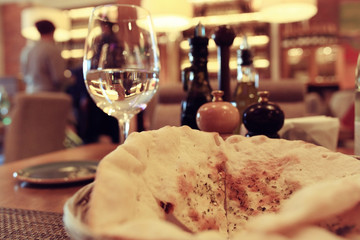 view of the restaurant warm toning